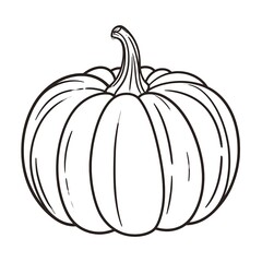 Outline drawing of a pumpkin
