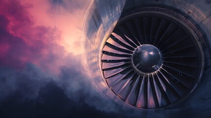 "Aircraft Engine Close-Up"