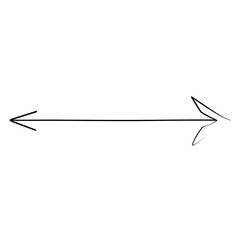 Simple, hand-drawn bidirectional arrow