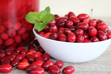 summer season of dogwood, we collect and prepare for ourselves useful and tasty berries