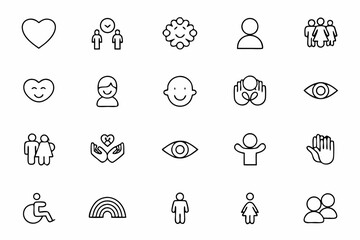 A heartfelt bundle celebrating human diversity through expressive, minimalist line portraits. Ideal for social awareness posters, inclusive branding, and modern art prints.