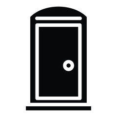 portable toilet solid icon vector design good for web or mobile app