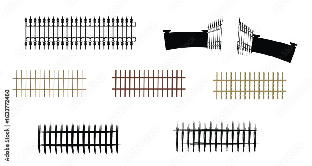 Poster various fence designs are displayed, showcasing an array of styles.. halloween design