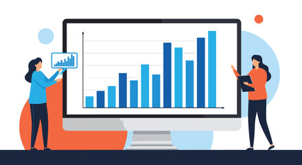 Business growth analysis demonstrating financial performance and strategic planning success