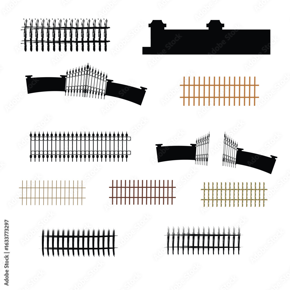 Fototapete various fence designs are displayed, showcasing an array of styles.. halloween design