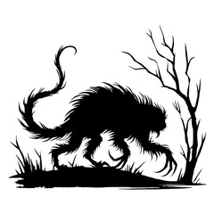 Silhouette of a strange creature