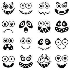 Fototapeta premium Cartoon Expression Icons – Perfect for Games, Videos, and UI Projects