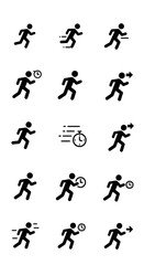 Minimal illustration of a person rushing against time, symbolizing pressure from approaching deadlines.