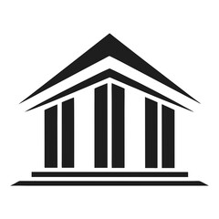 bank icon isolated on white background