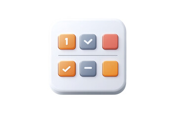 Calculator application icon accounting app button interface design math on transparent background