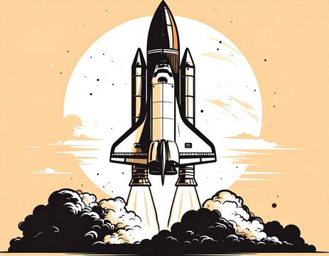 Rocket launch into space