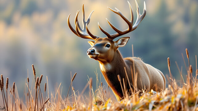 Beautiful Elk Bull Flehmen Response Bugle Haunting Melody Rut Action 7x7 8x7 8x8