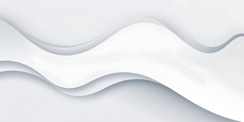 Obraz premium Abstract White Wavy: A modern and minimalist abstract design featuring gentle, flowing white waves that create a sense of calm, fluidity, and sophistication.