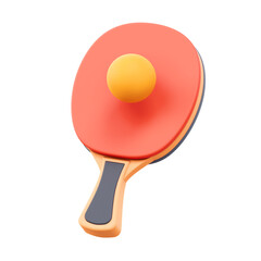 table tennis bat 3d illustration