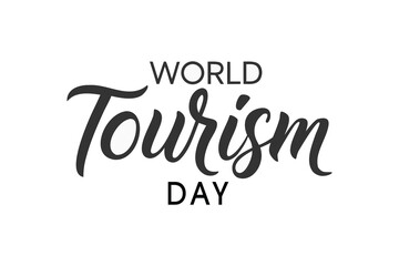 World Tourism Day Calligraphy Design &ndash; Elegant Handwritten Typography
