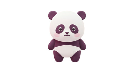 Adorable Fluffy Baby Panda Bear with Big Cute Eyes and Cheerful Expression
