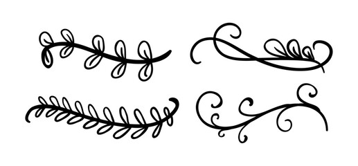 Hand drawn wedding ornament collection