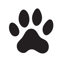 dog paw print silhouette, dog paw print, Paw icon collection on white background Vector illustration, Animal paw print vector silhouette
