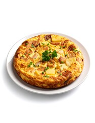 Savory potato and onion omelet