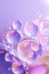 Transparent colored sparkling bubble pattern