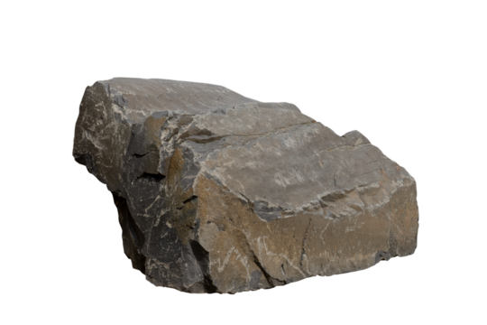 Rock stone podium stand,Isolated Nature Chunk of  Rock Sea on background,Big Stone formation located part of the mountain, Green, Brown Cliff Rock with rough texture surface