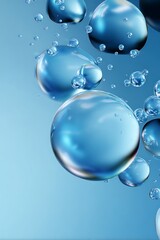 Transparent colored sparkling bubble pattern