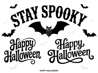 Happy Halloween Hand lettering Vector,Happy halloween text,font,banner,calligraphy,cursive, typography,silhouette art poster and celebration card design.