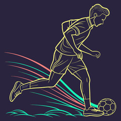 Obraz premium soccer kick off positions