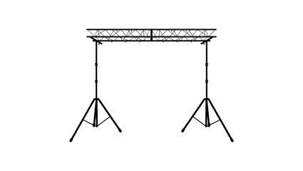 Light Stand Bridge, black isolated silhouette