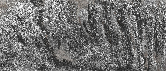 Grayscale mottled texture with black/dark gray specks on light background. Swirling streaks and coarse grain suggest roughness, age. Somber, cold mood. No figurative elements.