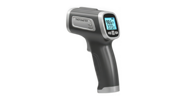 Digital infrared thermometer with lcd display