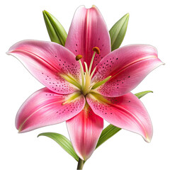 Fototapeta premium pink lily isolated on white