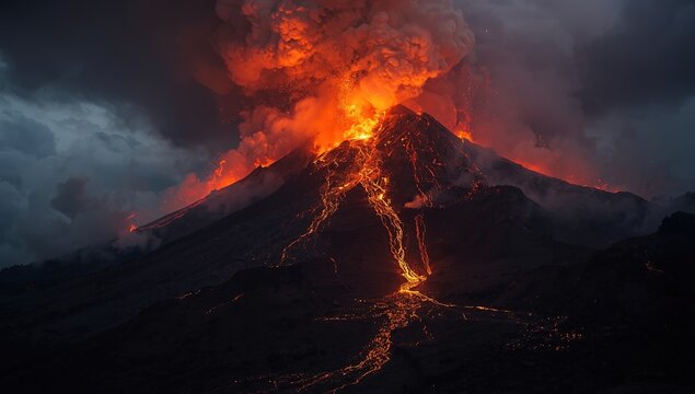 volcanic eruption background photo