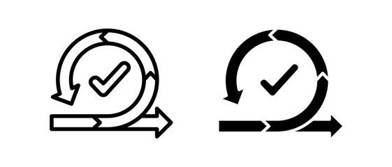 Agile Planning multiple icon set of two.line and glyph vector illustration