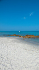 Biderosa Beach - Nuoro - Sardinia - Italy - Very fine sandy beach gently sloping into a sea of crystal clear water