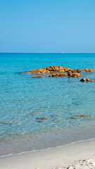 Biderosa Beach - Nuoro - Sardinia - Italy - Very fine sandy beach gently sloping into a sea of crystal clear water