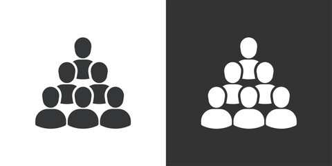 Group people icon. Solid glyph series icon