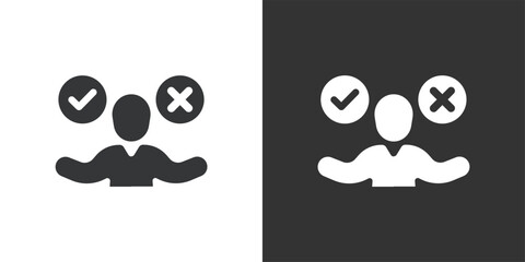 Decision icon. Solid glyph series icon