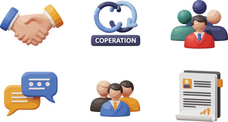 Teamwork cooperation communication graphics