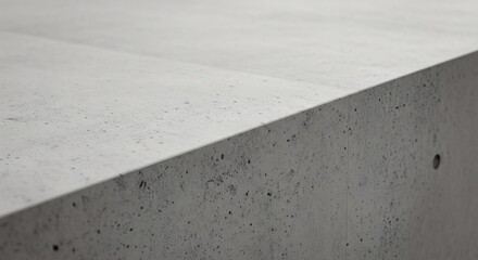 Minimalist Concrete Wall and Surface in Gray Tones Architectural Detail.