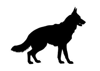 German shepherd silhouette vector illustration