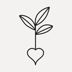 Value line icon leaf