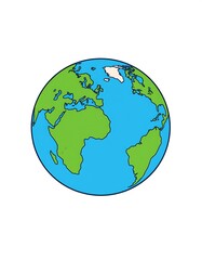 Naklejka premium Simple globe graphic