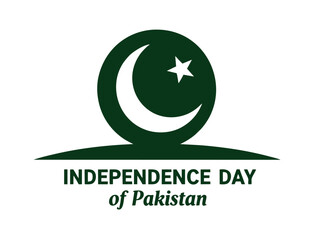 Pakistan Independence Day Celebration: Mosque and Crescent Star Graphic