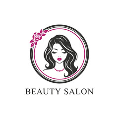 Beauty salon logo template vector