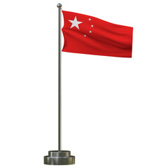 China flag country pole