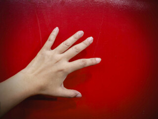 Open hands to show back side,sign and symbol of body language,