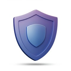 Modern Abstract Shield Icon with Gradient Effect for Design Use