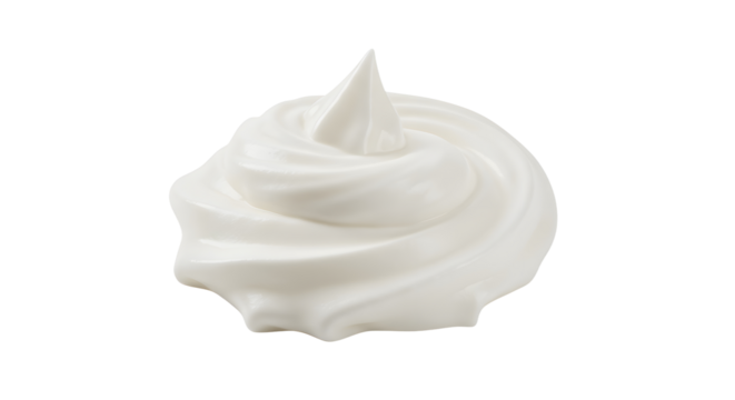 Swirled topping Luscious white creamy smooth