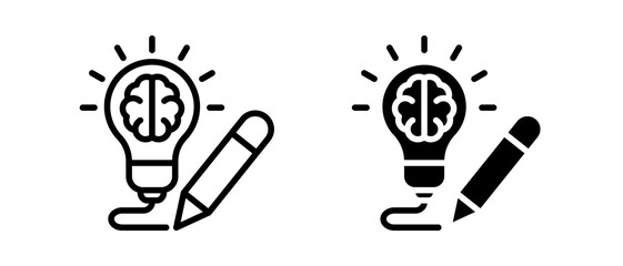 Creative Planning multiple icon set of two.line and glyph vector illustration